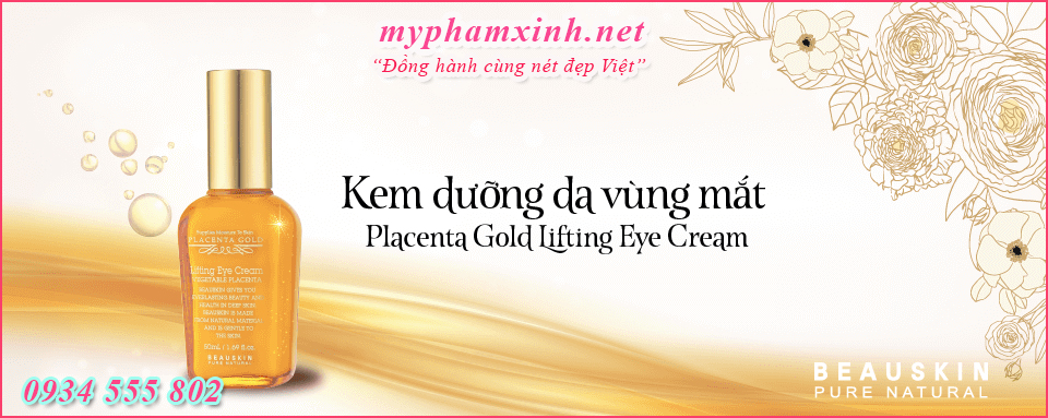 Kem Dưỡng Da Vùng Mắt Beauskin Placenta Gold Lifting Eye Cream