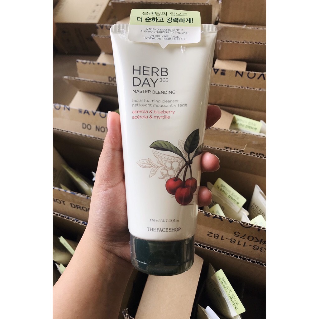 Sữa rửa mặt Herb Day 365 Master Blending Foaming Cleanser The Face Shop